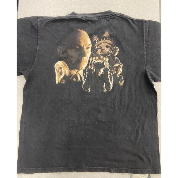 Vintage Thrashed XMen Movie 2000 Marvel Comics Shirt Mens Large Black Graphic - Picture 1 of 13